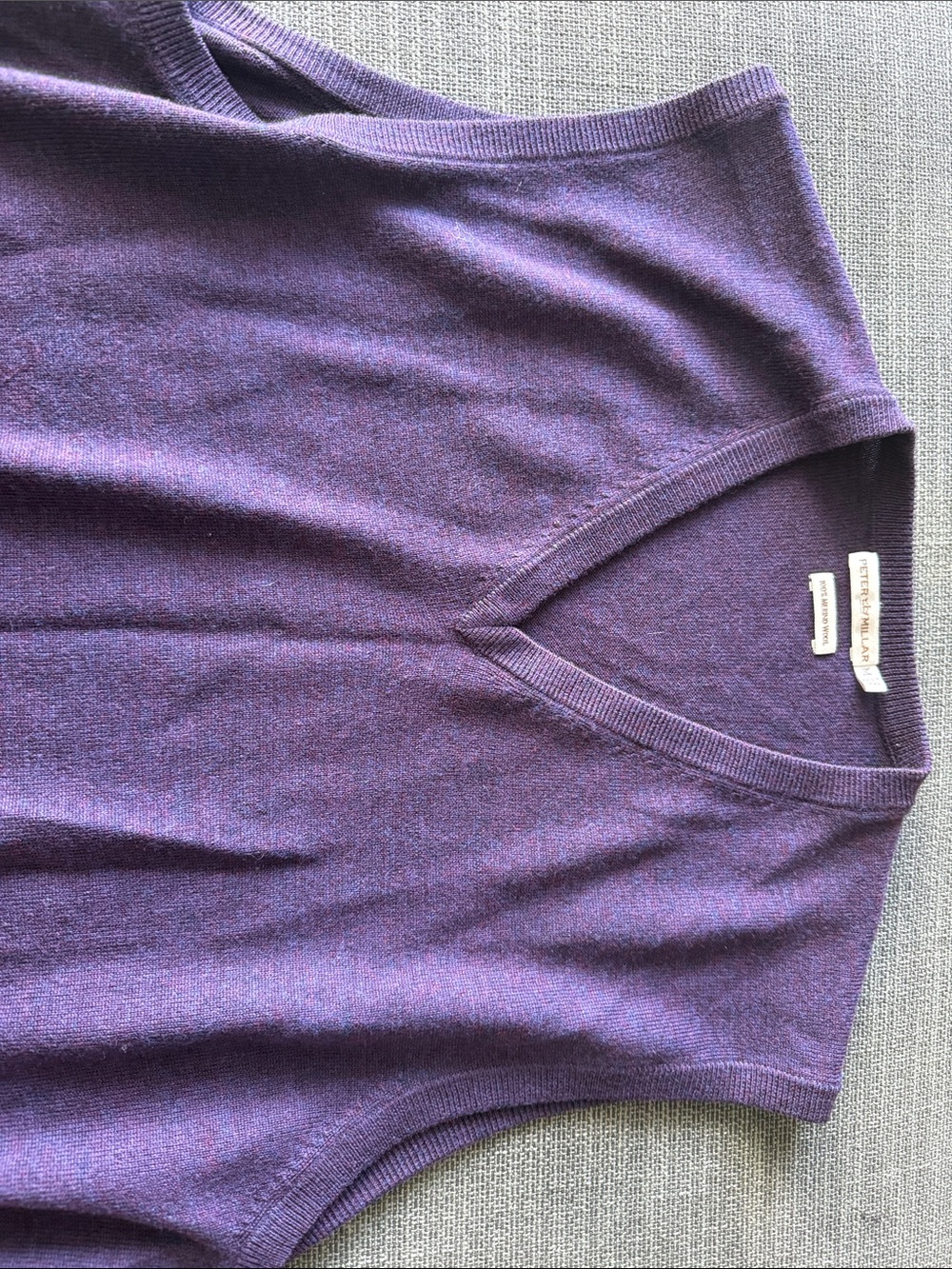 Peter Millar Purple V-Neck Sweater Vest